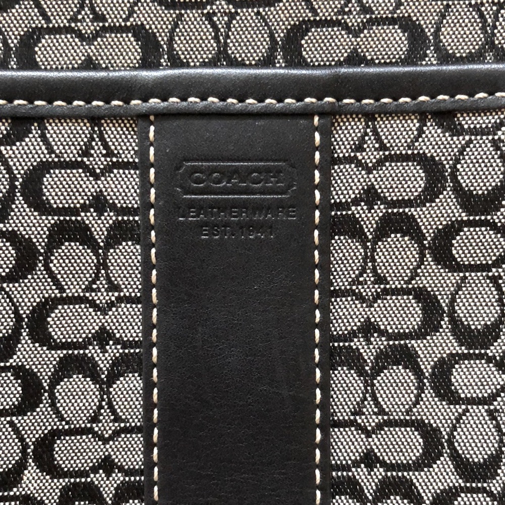 Coach Black Logo Rectangular Crossbody Handbag Euc - image 2